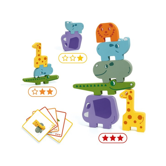 Djeco Stapelblokken Ze Totanimo 6st Spel 23x21x3cm
