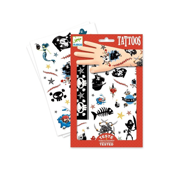 Djeco Tattoos Piraten 50 Stuks