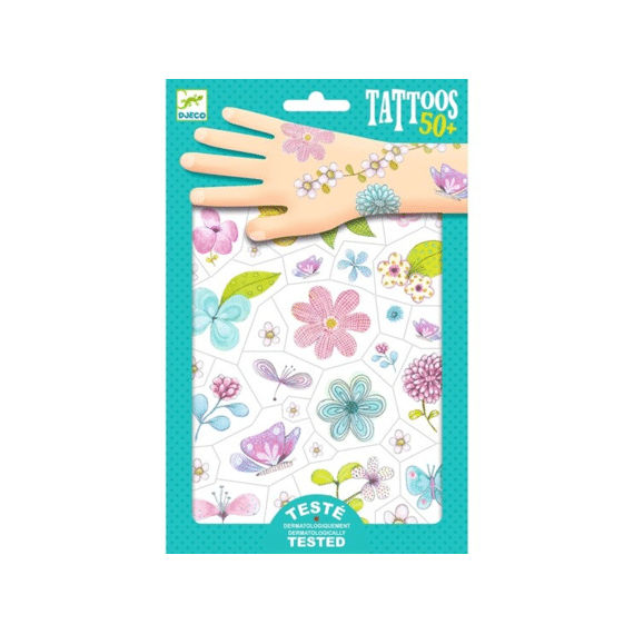 Djeco Tattoos Bloemen 50 Stuks