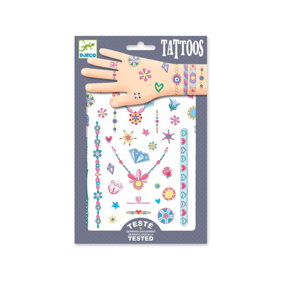 Djeco Tattoos Juwelen Paars 50 Stuks