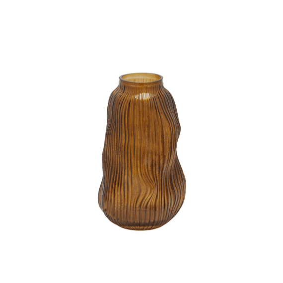 Vaas Millerighe Sinuoso H32xd18cm Bruin