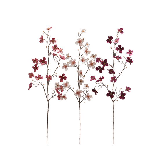 Cornus Velluto Ramo Con Foglie H90cm Pink Mix Assortiment