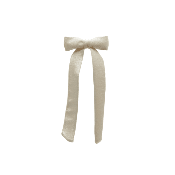 Clip Fiocco Velluto H30xl13cm Ivoor