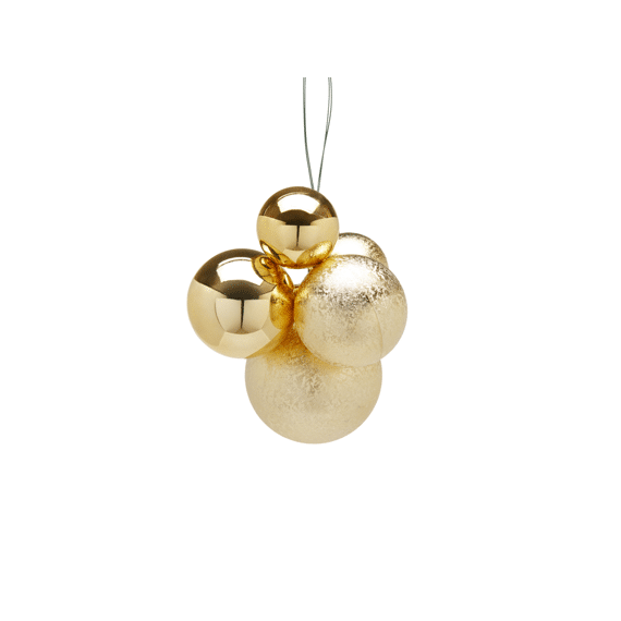 Decoratie Ballen Groovemix Goud 5 Stuks