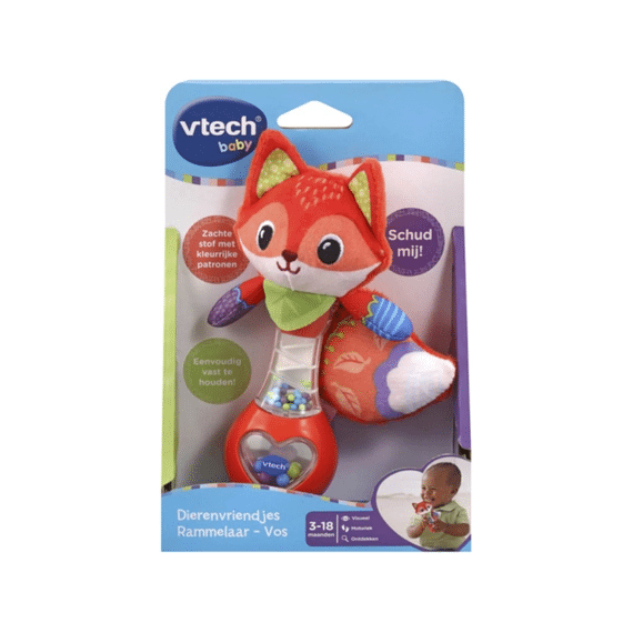 Vtech 536123 Dierenvriendjes Rammelaar Vos