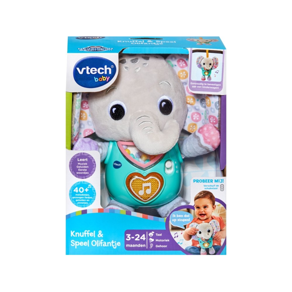 Vtech 566723 Knuffel En Speel Olifantje Grijs