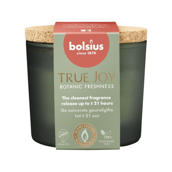 Bolsius Geurglas Met Kurk 66/83 True Joy Botanic Freshness