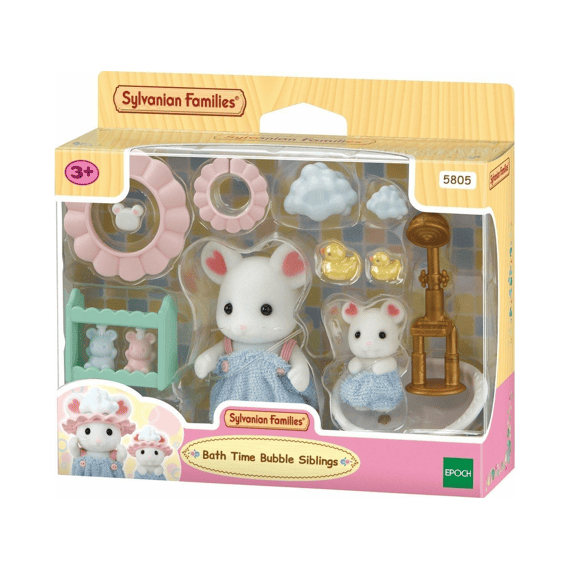 Sylvanian Families Bubbel Badtijd Broer En Zus