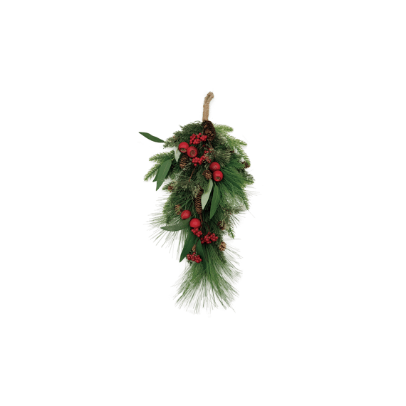 Hanger Pinecone Apples 55cm Green/red