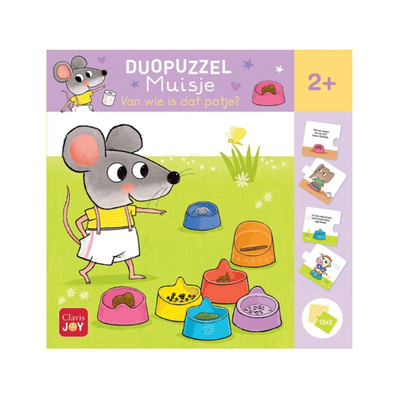 Duopuzzel 12x2st Muisje Van Wie Is Dat Potje?