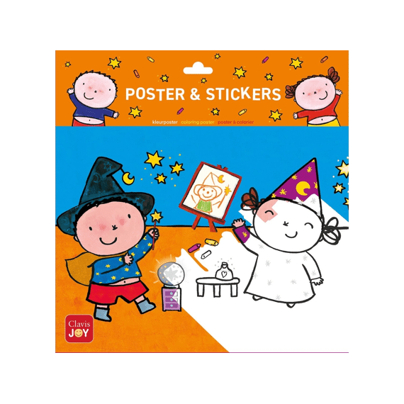 Inkleurposter En Stickers Karel En Kaatje Hocus Pocus