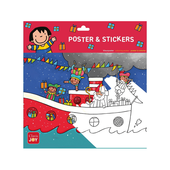 Inkleurposter En Stickers Anna En Sinterklaas