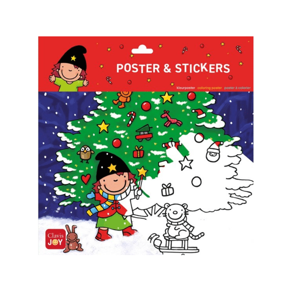 Inkleurposter En Stickers Heksje Mimi Viert Kerst