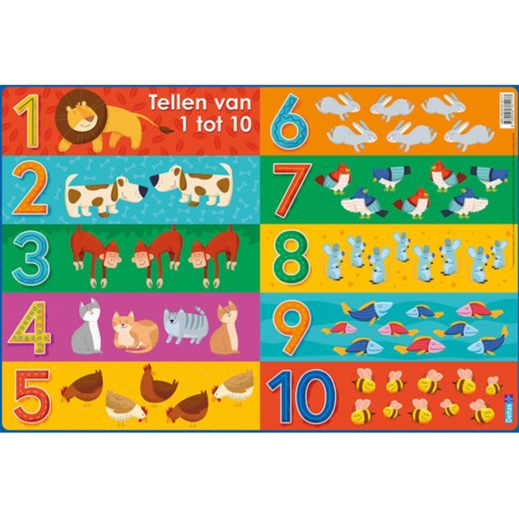 Educatieve Onderlegger: Tellen Van 1 Tot 10