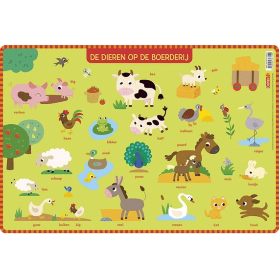 Educatieve Onderlegger: De Dieren Op De Boerderij