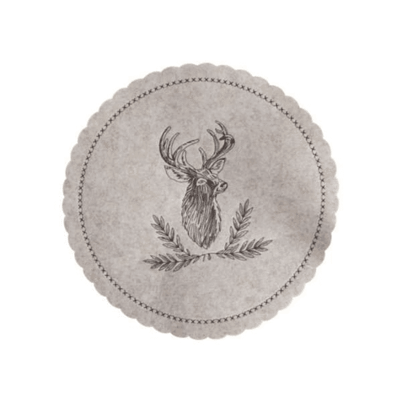 Placemat Rendier Vilt Beige D35cm