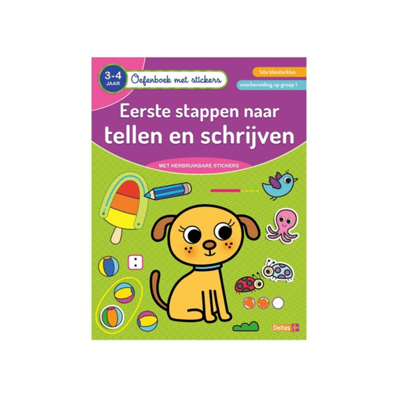 Oefenboek Met Stickers Eerste Stappen Naar Tellen En Schrijven 3-4j