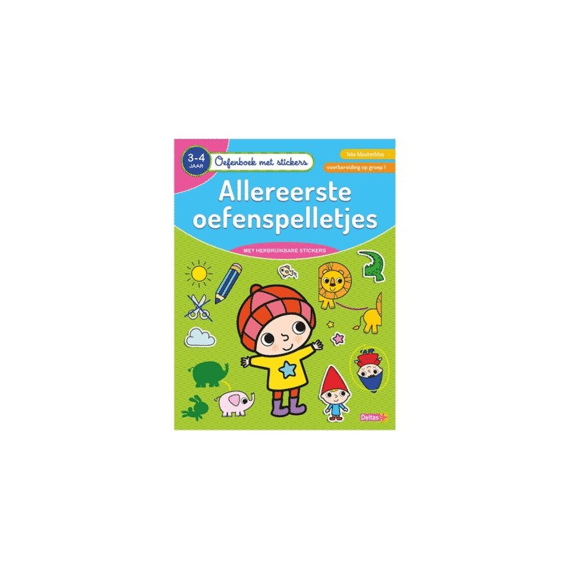 Oefenboek Met Stickers Allereerste Oefenspelletjes 3-4j