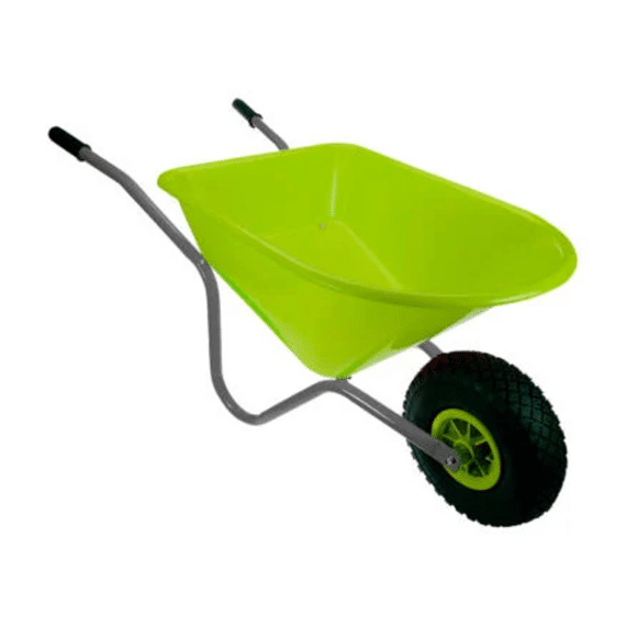 Kruiwagen Met Luchtband Groen Metalen Onderstel
