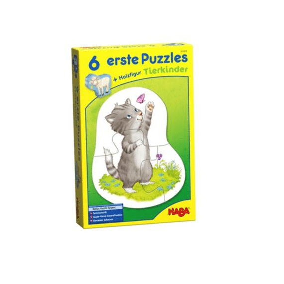 Haba Eerste Puzzels 6st Dierenkinderen