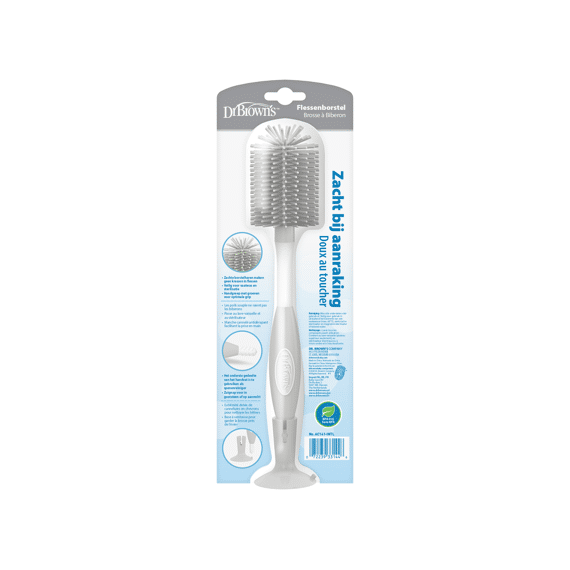 Dr. Brown's Flessenborstel Siliconen Grijs