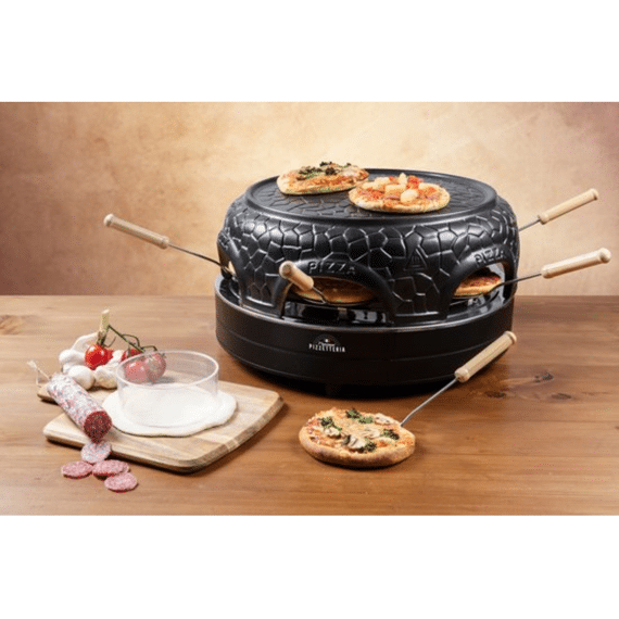 Bestron Pizza Oven 4 Personen Zwart