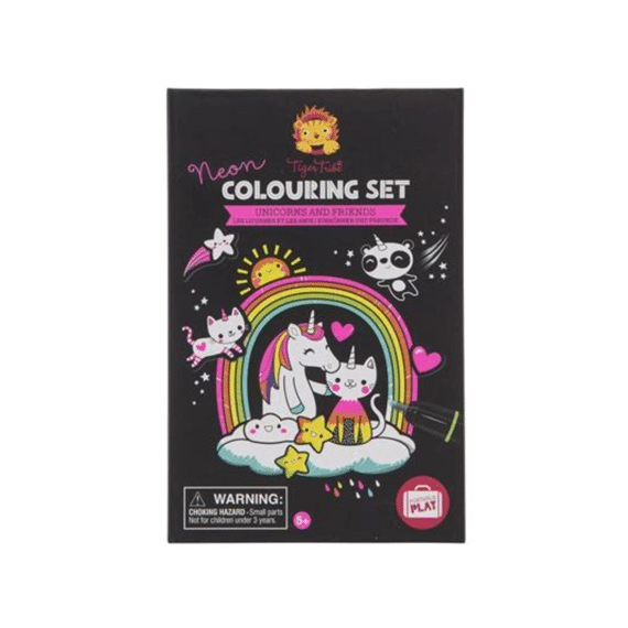 Tiger Tribe Neon Colouring Set Unicorn & Friends