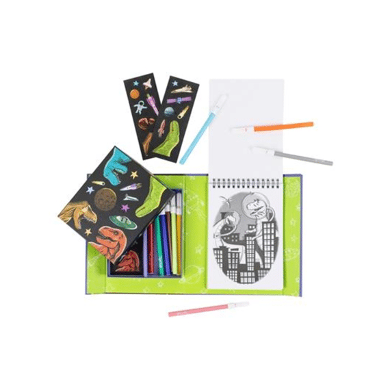 Tiger Tribe Colouring Set Dinos In Space