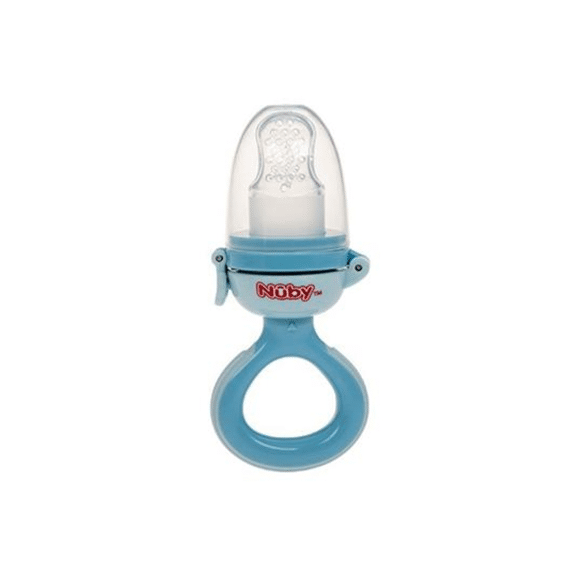 Nuby Sabbelzakje Silicone 6m+ Blauw