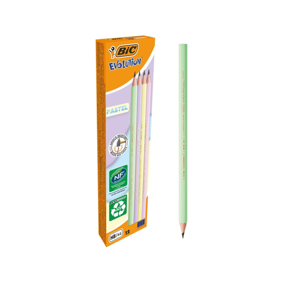 Bic Grafietpotlood HB Evolutions Pastel 12st