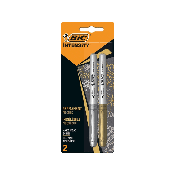 Bic Intensity Marking Metallic 2st Zilver-Goud