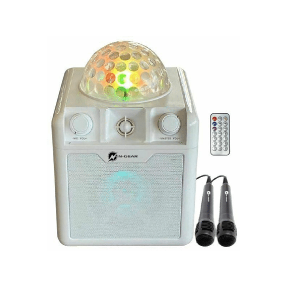 N-gear Disco Block 410 Bluetooth Speaker Karaoke Set White