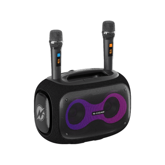 N-gear Nrg600 Bluetooth Speaker Met Verlichting En 2 Microfoons Met Karaokesysteem