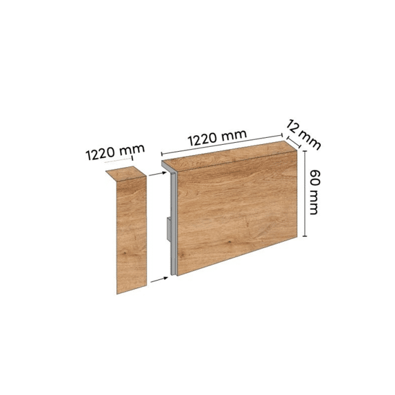 Rigid Floor Plint Oak 2.44m