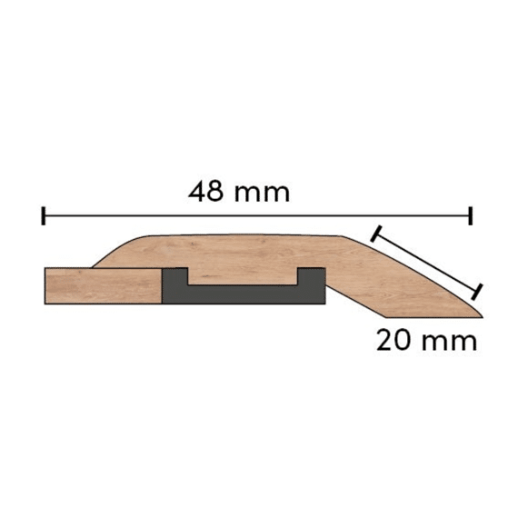 Rigid Floor Overangsprofiel Naturel 1m