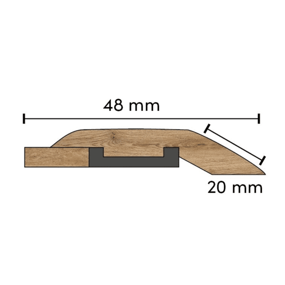 Rigid Floor Overangsprofiel Oak 1m