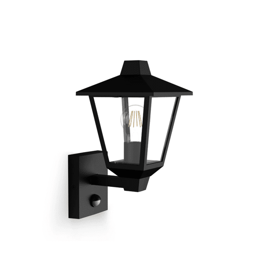 Philips Outdoor Wandlamp Kinno Wa Up Max 25w Zwart Bewegingssensor