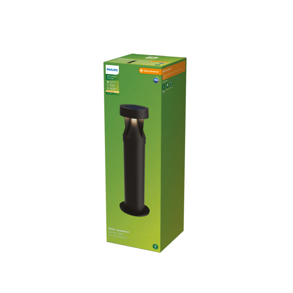 Philips Outdoor Solar Sokkellamp Avery Bd 1.8w 27k Zwart