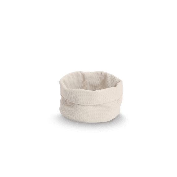 Storage Basket Waffle Fabric 20x12cm Creme