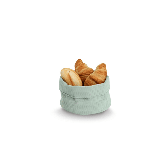Storage Basket Waffle Fabric 20x12cm Mint