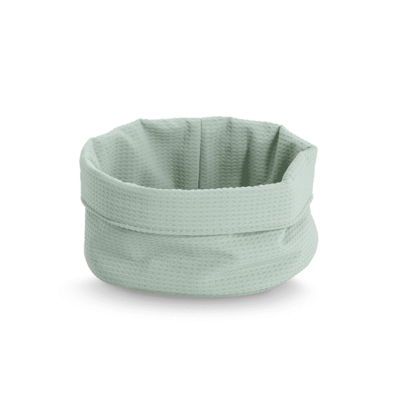 Storage Basket Waffle Fabric 25x13cm Mint