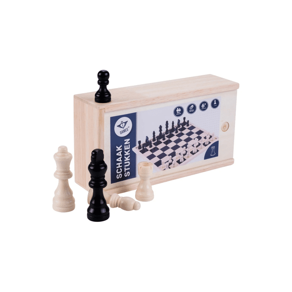 Schaakstukken voor schaakspel 77mm hout