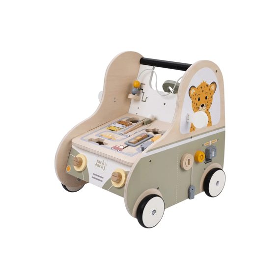 Baby Walker Loopwagen Hout Jack & Jacky met activiteiten