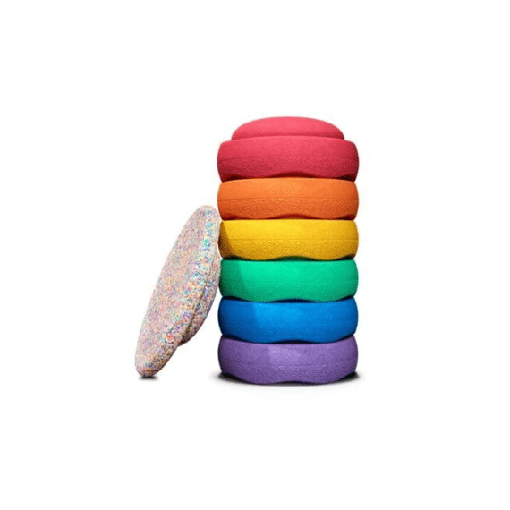 Stapelstein Rainbow Set Classic 6 + 1 Super Confetti
