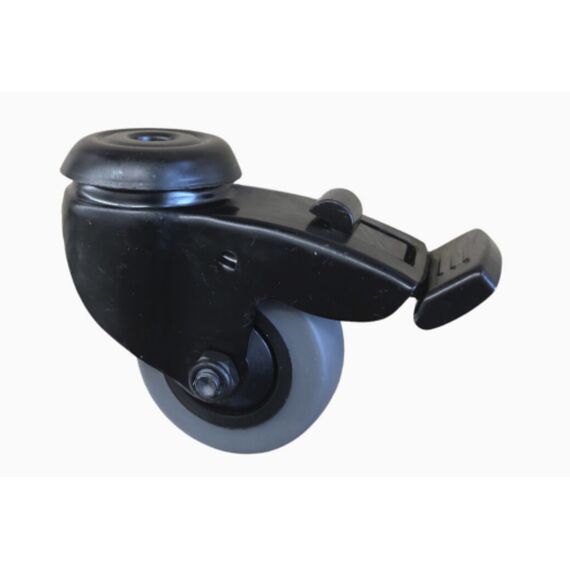Zwenkwiel Met Rem Centraal Gat Zwarte Gaffel 50 Mm