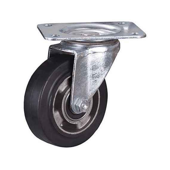 Zwenkwiel Zwarte Rubber 40 Mm