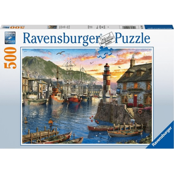 Puzzel 500st s Ochtens bij de haven