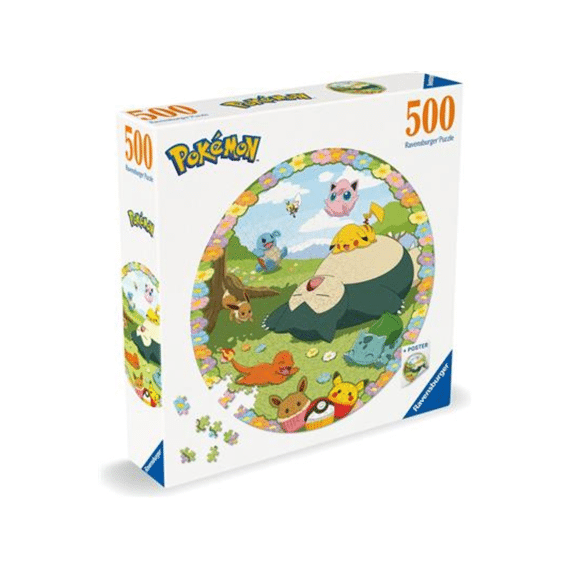 Puzzel 500st Pokemon en bloemen