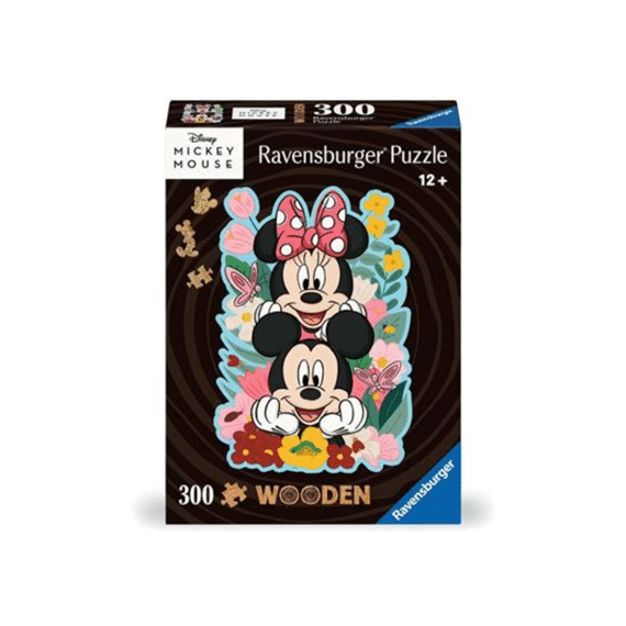 Puzzel Hout 300st Disney Mickey en Minnie Mouse