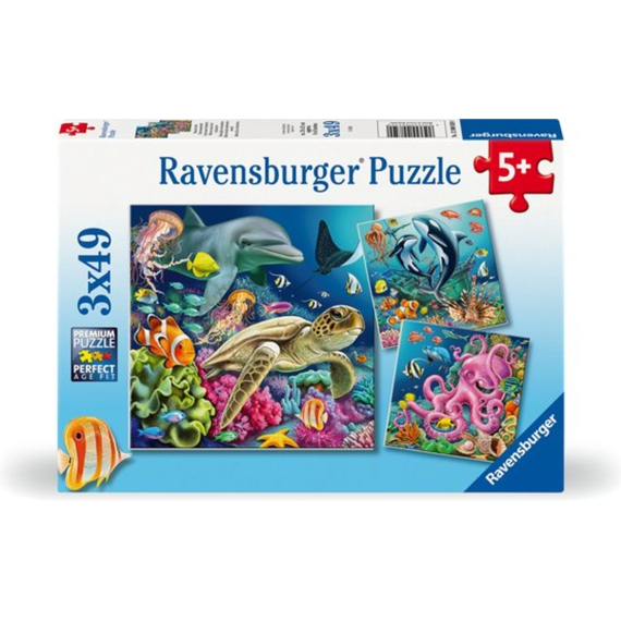 Puzzel 3x49st Betoverende Onderwaterwereld